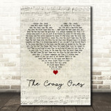 Paloma Faith The Crazy Ones Script Heart Decorative Wall Art Gift Song Lyric Print