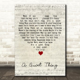 Liza Minnelli A Quiet Thing Script Heart Decorative Wall Art Gift Song Lyric Print