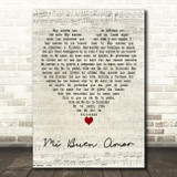 Gloria Estefan Mi Buen Amor Script Heart Decorative Wall Art Gift Song Lyric Print