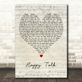 Captain Sensible Happy Talk Script Heart Decorative Wall Art Gift Song Lyric Print