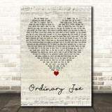 Terry Callier Ordinary Joe Script Heart Decorative Wall Art Gift Song Lyric Print