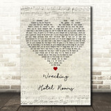 MxPx Wrecking Hotel Rooms Script Heart Decorative Wall Art Gift Song Lyric Print