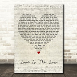 Seahorses Love Is The Law Script Heart Decorative Wall Art Gift Song Lyric Print