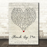 Elvis Presley Stand By Me Script Heart Decorative Wall Art Gift Song Lyric Print