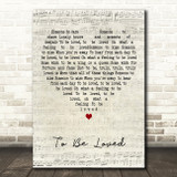 Jackie Wilson To Be Loved Script Heart Decorative Wall Art Gift Song Lyric Print