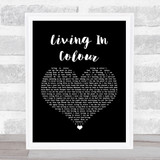 Frightened Rabbit Living In Colour Black Heart Song Lyric Quote Print