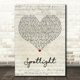 Jennifer Hudson Spotlight Script Heart Decorative Wall Art Gift Song Lyric Print