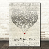 Imogen Heap Just for Now Script Heart Decorative Wall Art Gift Song Lyric Print