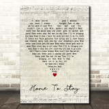 Josh Groban Home To Stay Script Heart Decorative Wall Art Gift Song Lyric Print