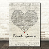 Hobo Johnson Peach Scone Script Heart Decorative Wall Art Gift Song Lyric Print