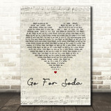 Kim Mitchell Go For Soda Script Heart Decorative Wall Art Gift Song Lyric Print