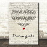 Neil Diamond Morningside Script Heart Decorative Wall Art Gift Song Lyric Print