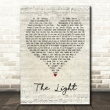 Sara Bareilles The Light Script Heart Decorative Wall Art Gift Song Lyric Print