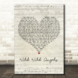 Smokie Wild Wild Angels Script Heart Decorative Wall Art Gift Song Lyric Print