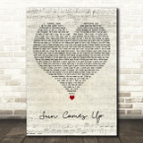 Rudimental Sun Comes Up Script Heart Decorative Wall Art Gift Song Lyric Print