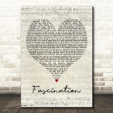 David Bowie Fascination Script Heart Decorative Wall Art Gift Song Lyric Print