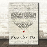 The Osmonds Remember Me Script Heart Decorative Wall Art Gift Song Lyric Print
