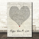 Shakira Hips Dont Lie Script Heart Decorative Wall Art Gift Song Lyric Print