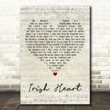 Derek Ryan Irish Heart Script Heart Decorative Wall Art Gift Song Lyric Print
