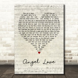 Eric Abrams Angel Love Script Heart Decorative Wall Art Gift Song Lyric Print