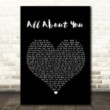 Hilary Duff All About You Black Heart Song Lyric Quote Print