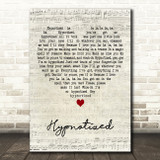 Linda Jones Hypnotized Script Heart Decorative Wall Art Gift Song Lyric Print