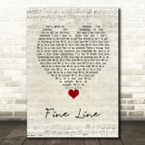 Harry Styles Fine Line Script Heart Decorative Wall Art Gift Song Lyric Print