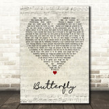 Mariah Carey Butterfly Script Heart Decorative Wall Art Gift Song Lyric Print