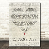 Celeste A Little Love Script Heart Decorative Wall Art Gift Song Lyric Print