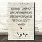 Jason Isbell Flagship Script Heart Decorative Wall Art Gift Song Lyric Print
