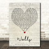 Louis Tomlinson Walls Script Heart Decorative Wall Art Gift Song Lyric Print