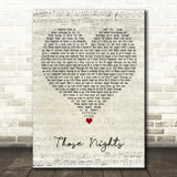 Skillet Those Nights Script Heart Decorative Wall Art Gift Song Lyric Print