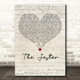 Badflower The Jester Script Heart Decorative Wall Art Gift Song Lyric Print
