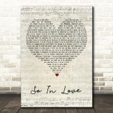 PJ Morton So In Love Script Heart Decorative Wall Art Gift Song Lyric Print