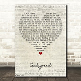James Blake Godspeed Script Heart Decorative Wall Art Gift Song Lyric Print