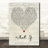 Kate Winslet What If Script Heart Decorative Wall Art Gift Song Lyric Print