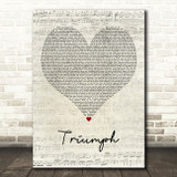 Wu-Tang Clan Triumph Script Heart Decorative Wall Art Gift Song Lyric Print