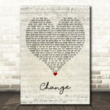 Tracy Chapman Change Script Heart Decorative Wall Art Gift Song Lyric Print