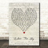 Heart Under The Sky Script Heart Decorative Wall Art Gift Song Lyric Print