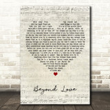 The The Beyond Love Script Heart Decorative Wall Art Gift Song Lyric Print