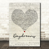 Easy Life Daydreams Script Heart Decorative Wall Art Gift Song Lyric Print