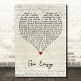 John Martyn Go Easy Script Heart Decorative Wall Art Gift Song Lyric Print