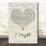 Tom Grennan I Might Script Heart Decorative Wall Art Gift Song Lyric Print
