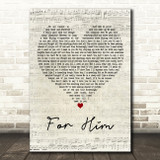 Troye Sivan For Him Script Heart Decorative Wall Art Gift Song Lyric Print