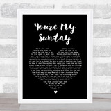 Jessica Simpson You're My Sunday Black Heart Song Lyric Quote Print