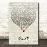 Natalie Weiss Quiet Script Heart Decorative Wall Art Gift Song Lyric Print