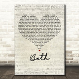 Ingrid Andress Both Script Heart Decorative Wall Art Gift Song Lyric Print