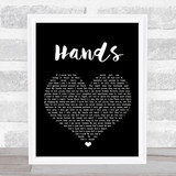 Jewel Hands Black Heart Song Lyric Quote Print