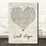Paramore Last Hope Script Heart Decorative Wall Art Gift Song Lyric Print