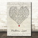 Idles Modern love Script Heart Decorative Wall Art Gift Song Lyric Print